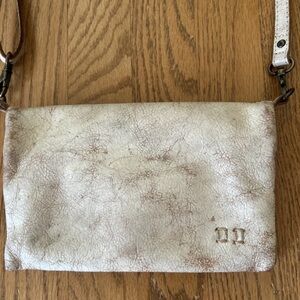BedStu Cadence Crossbody Purse Distressed Cream Color